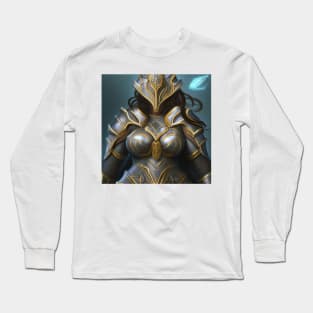 Curvy Beauty, Cosmic Queen: Afrofuturistic Art T-Shirt Long Sleeve T-Shirt